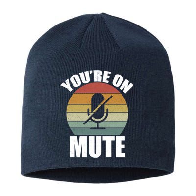 You're On Mute Retro Funny Sustainable Beanie