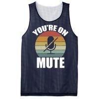 You're On Mute Retro Funny Mesh Reversible Basketball Jersey Tank