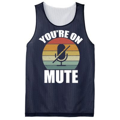 You're On Mute Retro Funny Mesh Reversible Basketball Jersey Tank