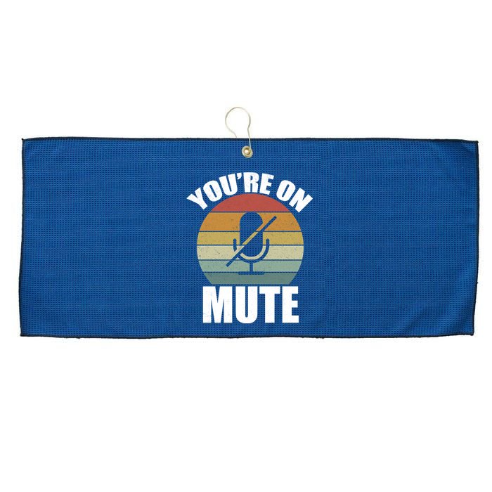 You're On Mute Retro Funny Large Microfiber Waffle Golf Towel