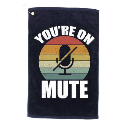 You're On Mute Retro Funny Golf Towel