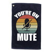You're On Mute Retro Funny Golf Towel