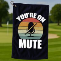 You're On Mute Retro Funny Golf Towel