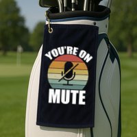 You're On Mute Retro Funny Golf Towel