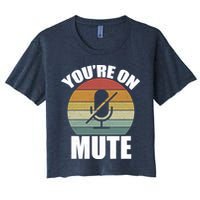 You're On Mute Retro Funny Crop Top