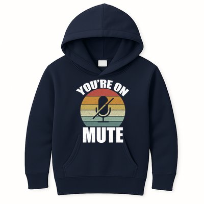 You're On Mute Retro Funny Kids Hoodie