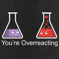 You're Overreacting Funny Chemist Adult Drive Performance Visor