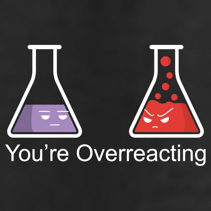 You're Overreacting Funny Chemist Adult Drive Performance Visor