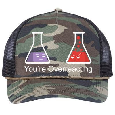 You're Overreacting Funny Chemist Retro Rope Trucker Hat Cap