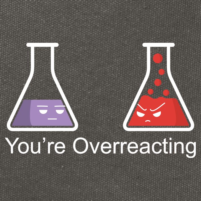 You're Overreacting Funny Chemist Cotton Canvas Backpack