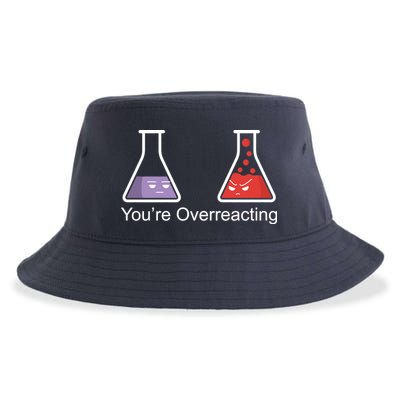 You're Overreacting Funny Chemist Sustainable Bucket Hat