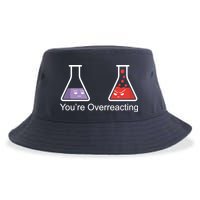 You're Overreacting Funny Chemist Sustainable Bucket Hat