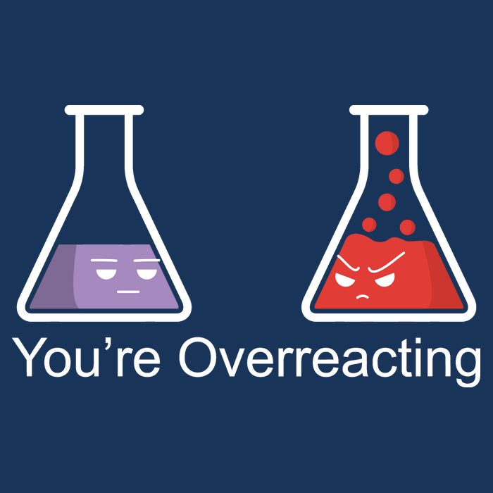 You're Overreacting Funny Chemist Baby Bodysuit