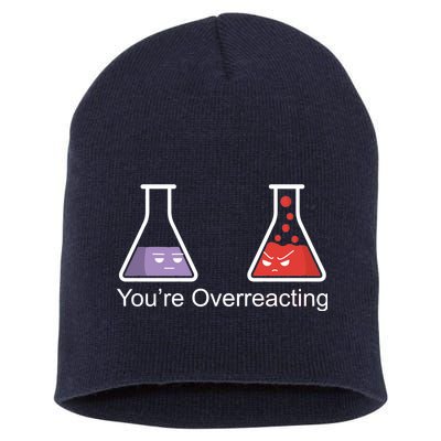 You're Overreacting Funny Chemist Short Acrylic Beanie