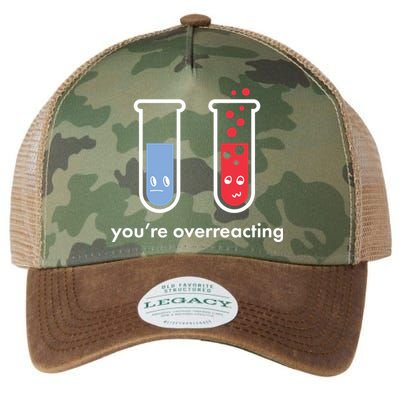 You're Overreacting Funny Science Legacy Tie Dye Trucker Hat