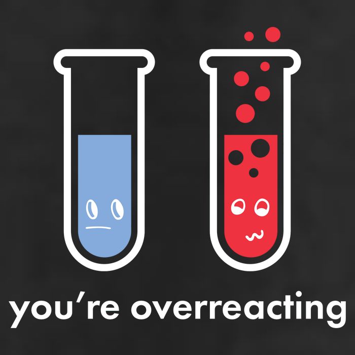 You're Overreacting Funny Science Cool Comfort Performance Bucket Hat