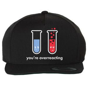 You're Overreacting Funny Science Wool Snapback Cap