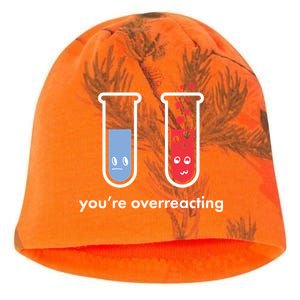 You're Overreacting Funny Science Kati - Camo Knit Beanie