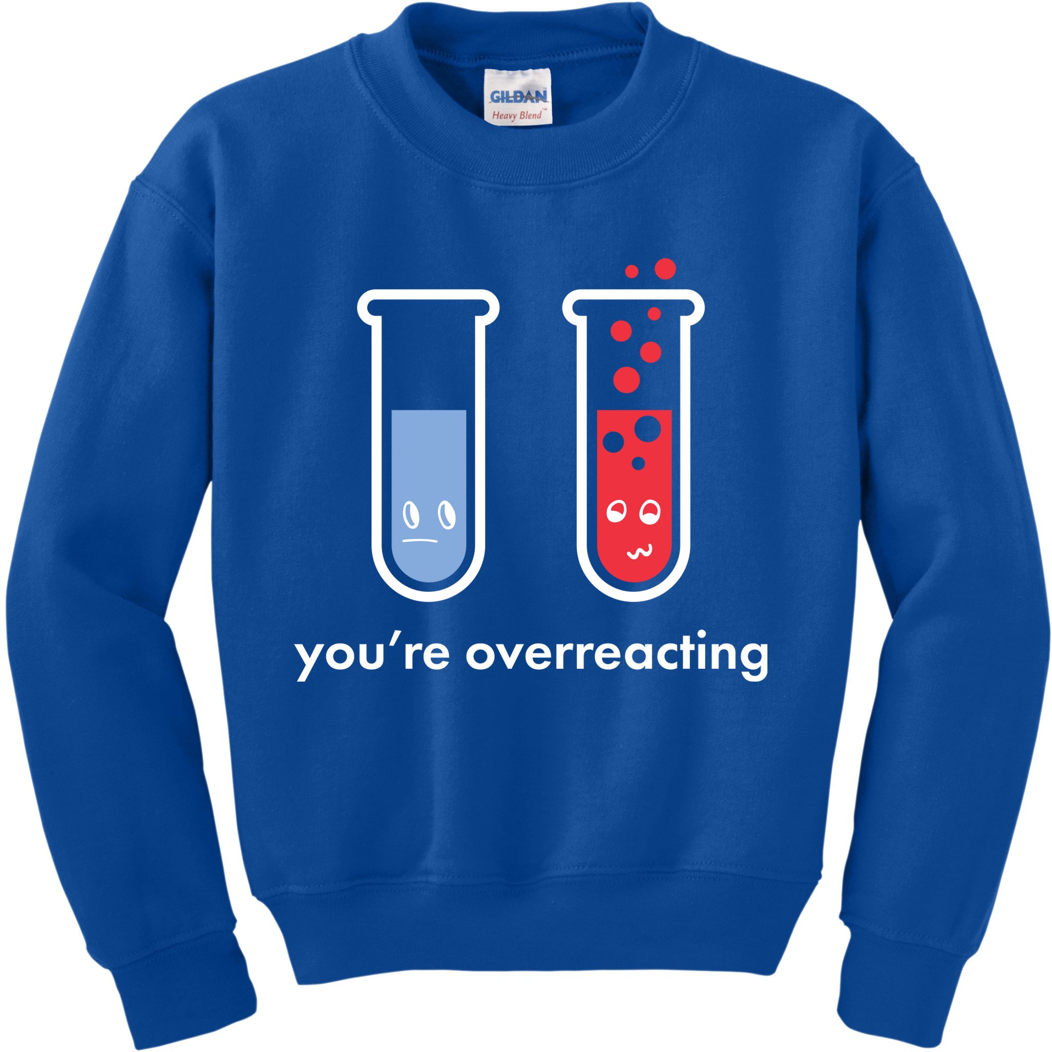 You're Overreacting Funny Science Kids Sweatshirt