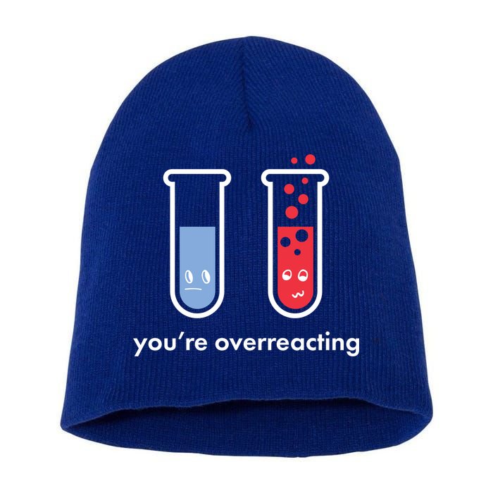 You're Overreacting Funny Science Short Acrylic Beanie