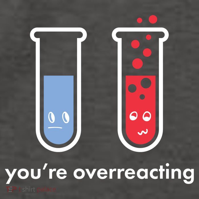 You're Overreacting Funny Science Vector Backpack