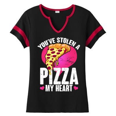 You've Stolen A Pizza My Heart Ladies Halftime Notch Neck Tee