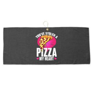 You've Stolen A Pizza My Heart Large Microfiber Waffle Golf Towel