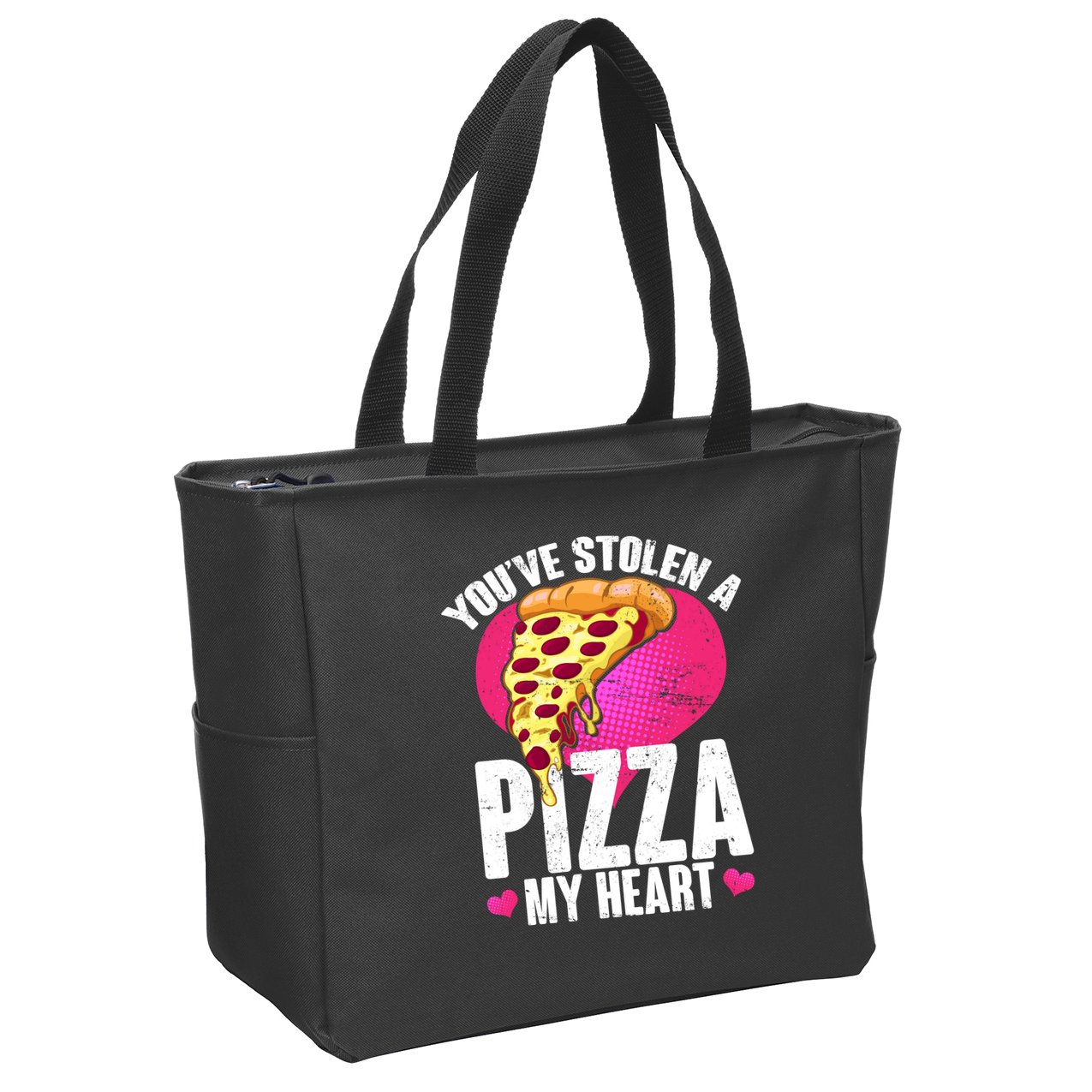 You've Stolen A Pizza My Heart Zip Tote Bag