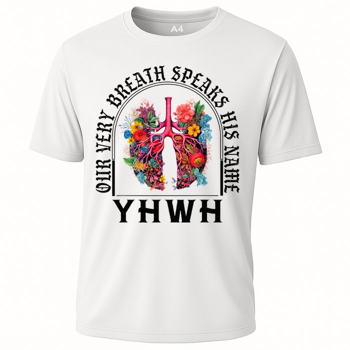 Yhwh Our Very Breath Speaks His Name Yahweh Christian Cooling Performance Crew T-Shirt