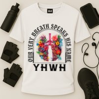 Yhwh Our Very Breath Speaks His Name Yahweh Christian Cooling Performance Crew T-Shirt