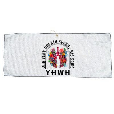Yhwh Our Very Breath Speaks His Name Yahweh Christian Large Microfiber Waffle Golf Towel