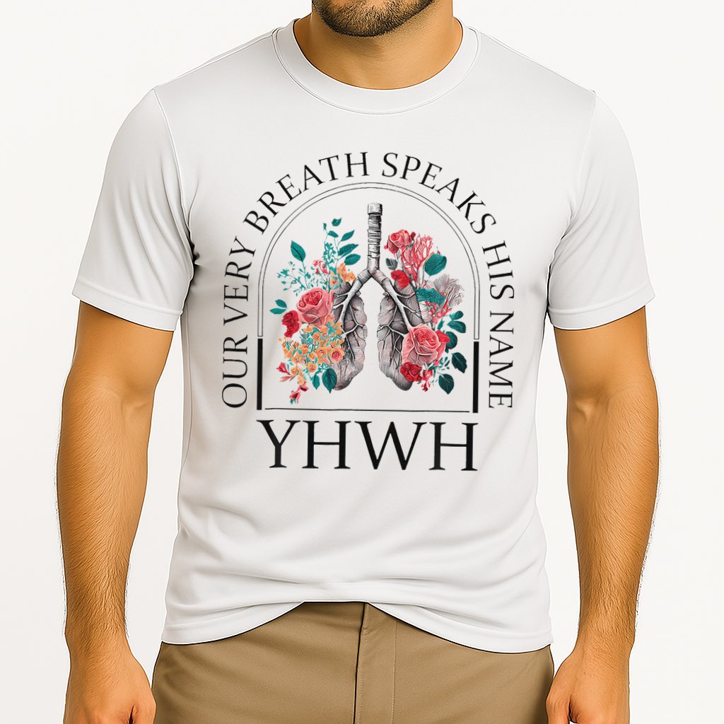 Yahweh Our Very Breath Speaks His Name Floral Lung Flowers Cooling Performance Crew T-Shirt