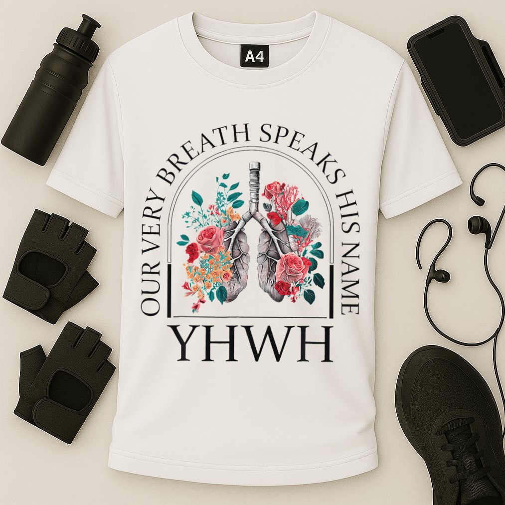 Yahweh Our Very Breath Speaks His Name Floral Lung Flowers Cooling Performance Crew T-Shirt