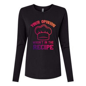 Your Opinion Wasnt In The Recipe Fruit Bread Gift Womens Cotton Relaxed Long Sleeve T-Shirt