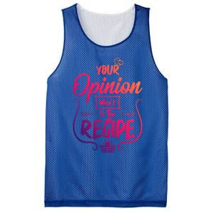 Your Opinion Wasnt In The Recipe Baking Cookies Funny Gift Mesh Reversible Basketball Jersey Tank