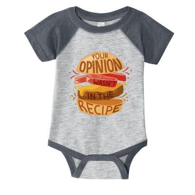 Your Opinion Wasn't In The Recipe Infant Baby Jersey Bodysuit