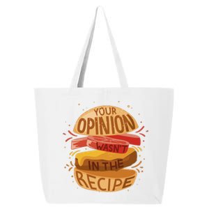 Your Opinion Wasn't In The Recipe 25L Jumbo Tote