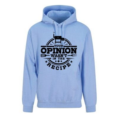 Your Opinion Wasnt In The Recipe Bbq Smoker Brisket Smoking Gift Unisex Surf Hoodie