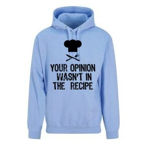 Your Opinion Wasnt In The Recipe Chef Cooking Gift Christmas Unisex Surf Hoodie