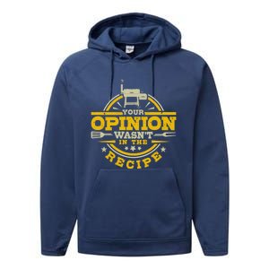 Your Opinion Wasnt In The Recipe Bbq Smoker Brisket Smoking Cute Gift Performance Fleece Hoodie