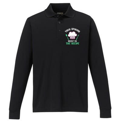 Your Opinion Wasnt In The Recipe Beef Caviar Cheese Great Gift Performance Long Sleeve Polo