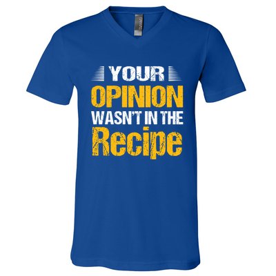 Your Opinion Wasnt In The Recipe Potato Hot Dog Funny Gift V-Neck T-Shirt