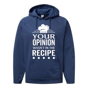 Your Opinion Wasnt In The Recipe Black Bean Garlic Cute Gift Performance Fleece Hoodie