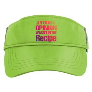 Your Opinion Wasnt In The Recipe Potato Hot Dog Gift Adult Drive Performance Visor