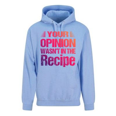 Your Opinion Wasnt In The Recipe Potato Hot Dog Gift Unisex Surf Hoodie