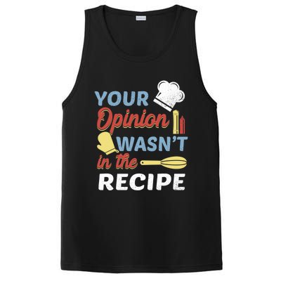 Your Opinion Wasnt In The Recipe Chef Apron Present Cute Gift PosiCharge Competitor Tank