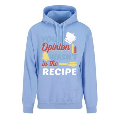 Your Opinion Wasnt In The Recipe Chef Apron Present Cute Gift Unisex Surf Hoodie