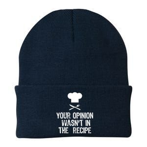 Your Opinion Wasnt In The Recipe Chef Cooking Gift Knit Cap Winter Beanie