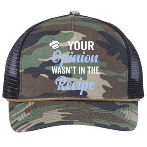 Your Opinion Wasnt In The Recipe Korean Bibimbap Great Gift Retro Rope Trucker Hat Cap