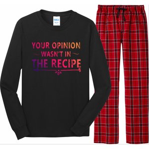 Your Opinion Wasnt In The Recipe Korean Bulgogi Cool Gift Long Sleeve Pajama Set